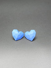 Load image into Gallery viewer, Blue Heart Stud Earrings