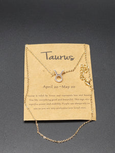 Gold Taurus Necklace