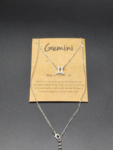 Silver Gemini Necklace