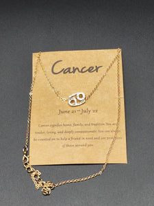 Gold Cancer Necklace