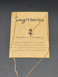 Gold Sagittarius Necklace
