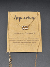 Load image into Gallery viewer, Gold Aquarius Necklace