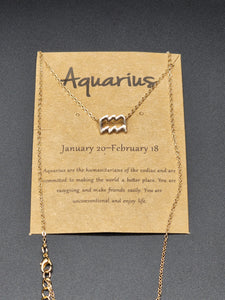 Gold Aquarius Necklace