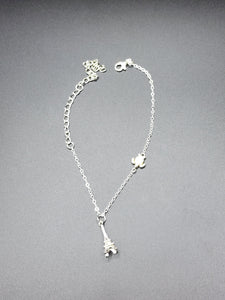 Silver Fancy Charm Anklet