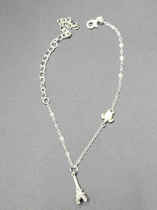 Silver Fancy Charm Anklet