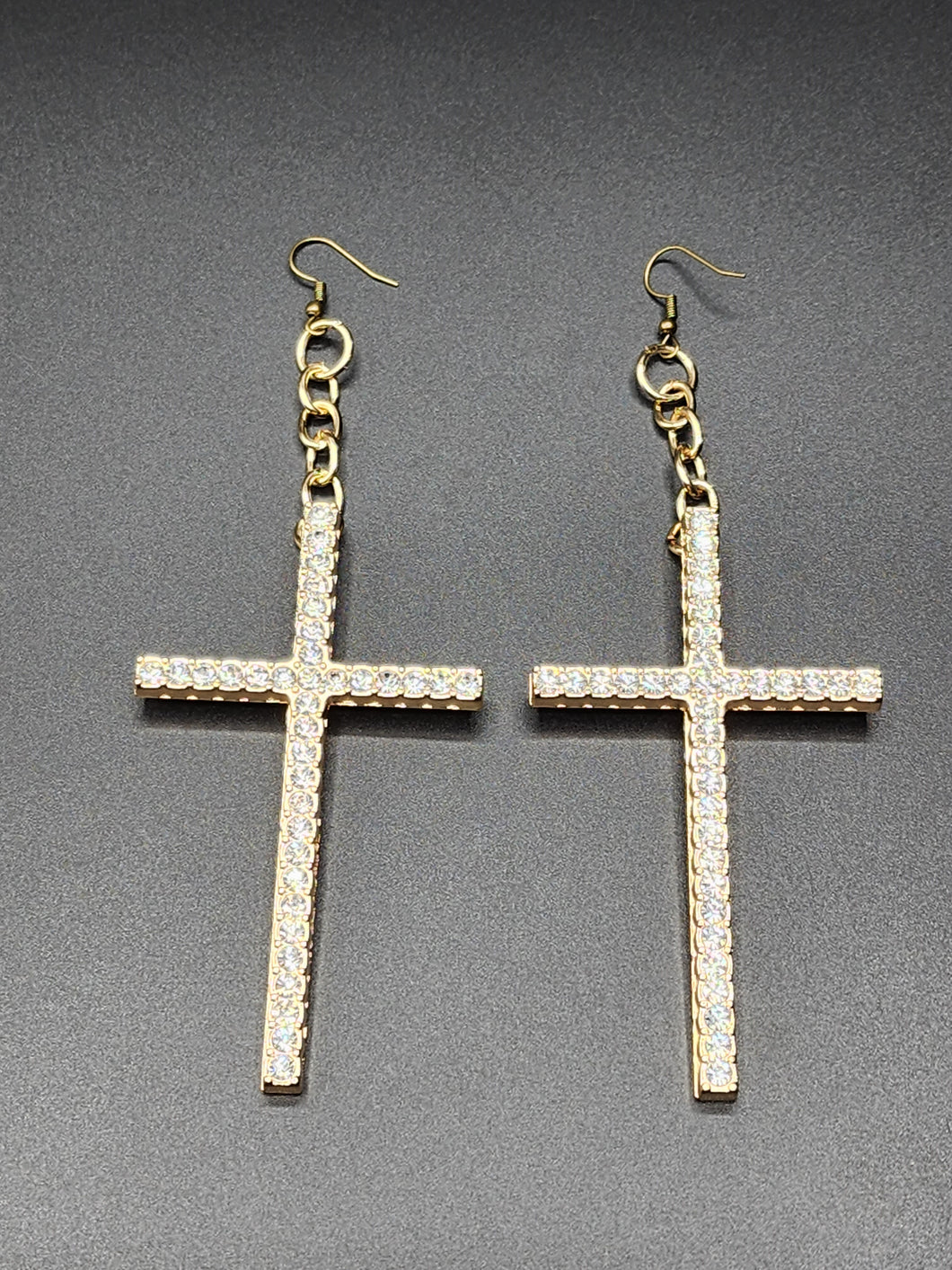 Gold Cross Earrings