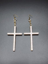 Load image into Gallery viewer, Gold Cross Earrings