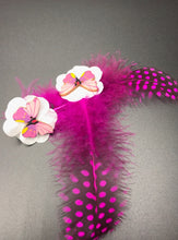Load image into Gallery viewer, Butterfly Pink Chiffon Feather Earrings