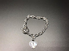 Load image into Gallery viewer, Silver Link Charm Bracelet
