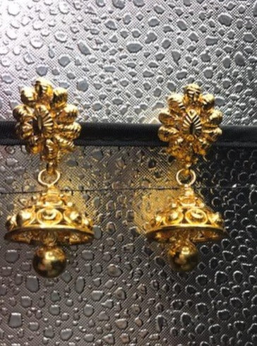 Gold Bell Chandelier Earrings