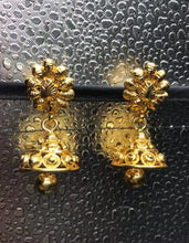 Load image into Gallery viewer, Gold Bell Chandelier Earrings