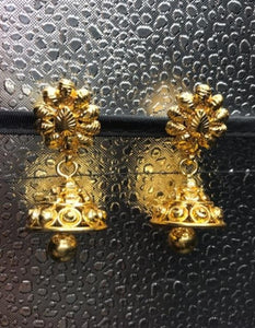 Gold Bell Chandelier Earrings