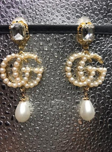 Crystal & Pearl Earrings