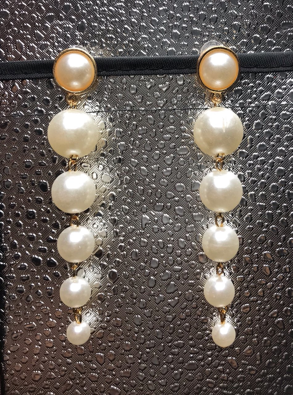 Long Pearl Earrings