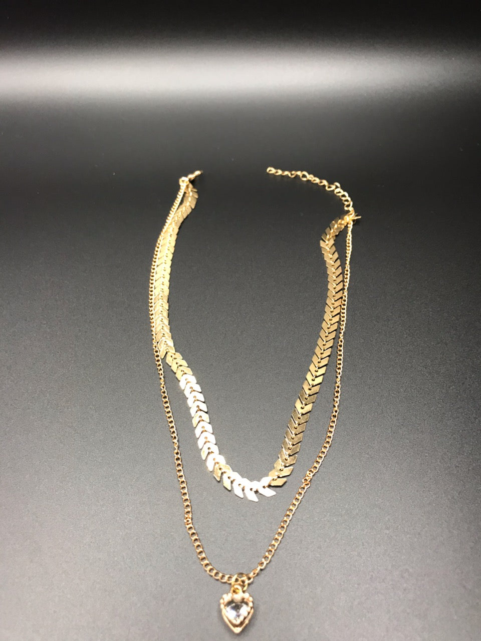 2 in 1 Gold Choker With Diamond Cross Pendant