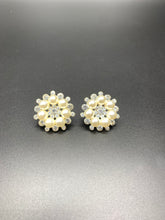 Load image into Gallery viewer, Snowflake Diamond &amp; Pearl Earrings