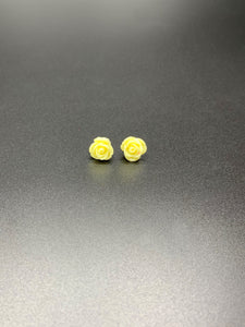 Yellow Rose Earrings