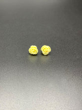 Load image into Gallery viewer, Yellow Rose Earrings