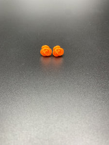 Orange Flower Earrings