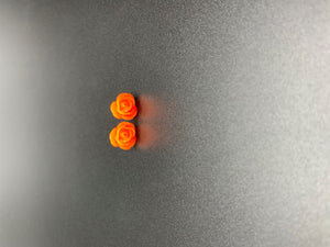 Orange Flower Earrings