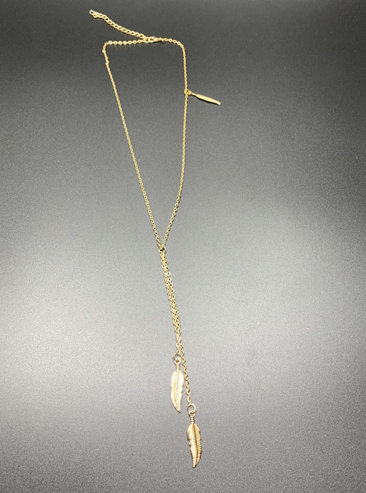 Long Leaf Charm Necklace