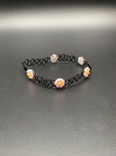 Load image into Gallery viewer, Pink &amp; Black Flower Choker
