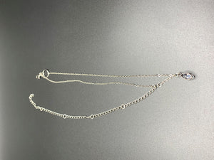 Silver 2 In 1 Diamond Charm Choker