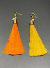 Load image into Gallery viewer, Burnt Orange &amp; Gold Siamese Tassels