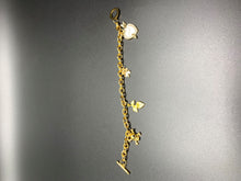 Load image into Gallery viewer, Gold 4 Charm Link Bracelet