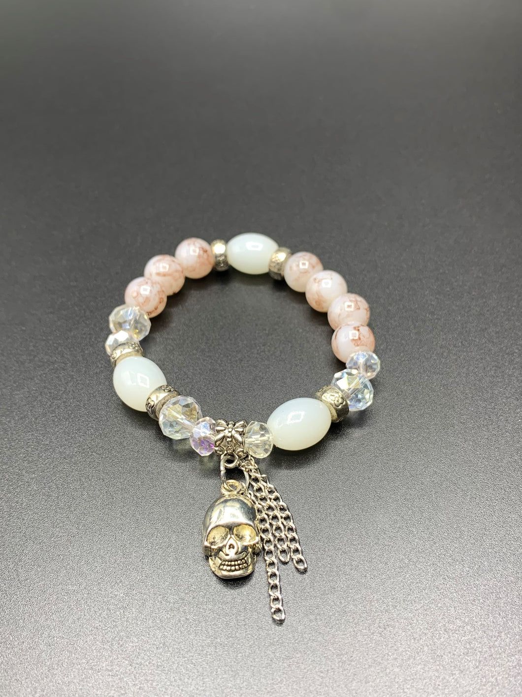 Pink Beaded Charm Bracelet