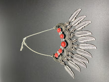 Load image into Gallery viewer, Silver &amp; Red Charm Ankle Bracelet