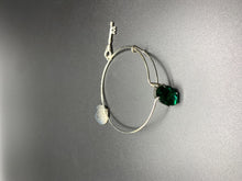 Load image into Gallery viewer, Green &amp; Silver Charm Bracelet