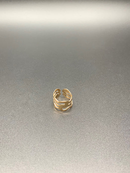 Gold Adjustable Design Ring