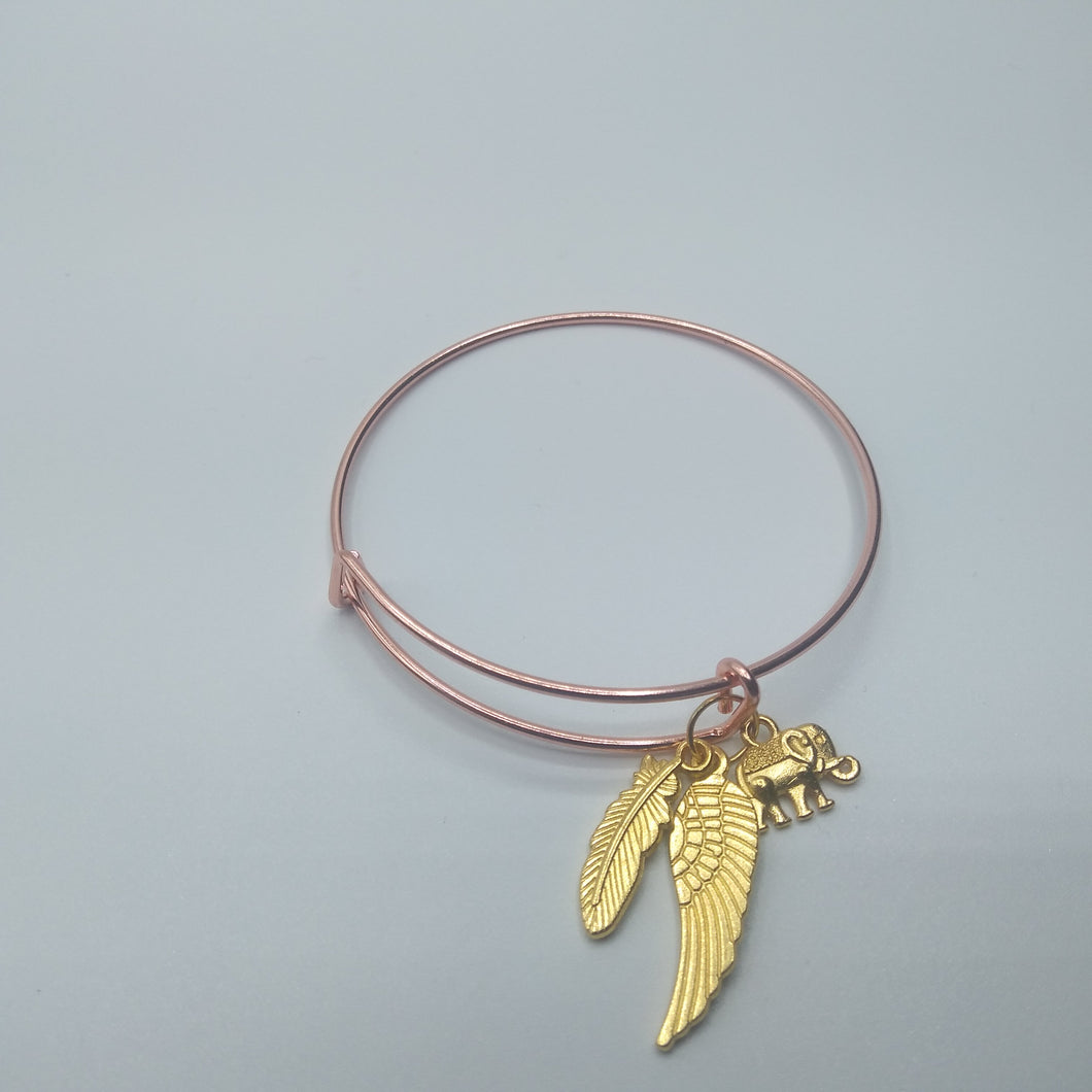 Rose Gold Plated Charmed Bracelet