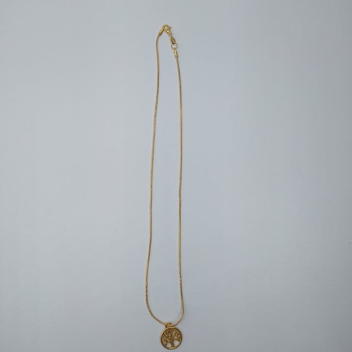 Gold Pendant Necklace-Long