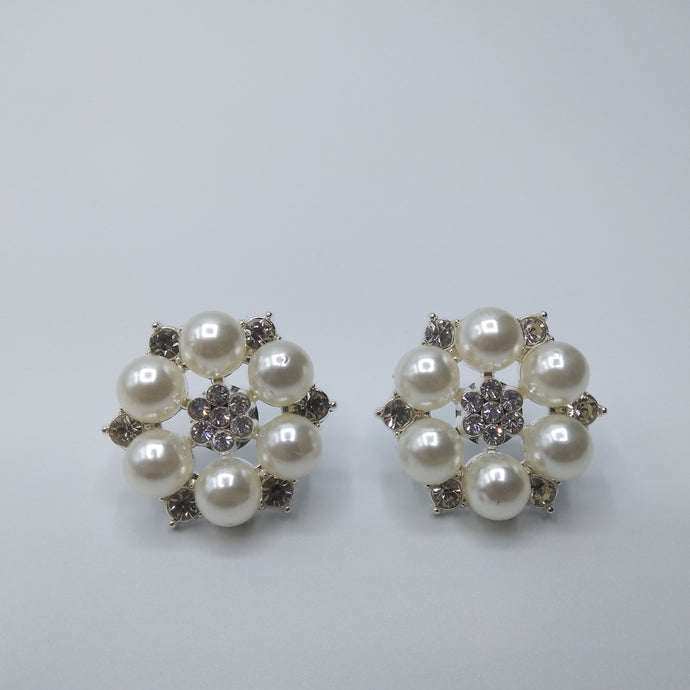 Large Diamond Pearl Earrings