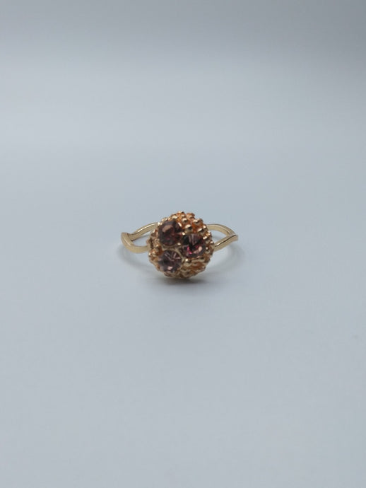 Nugget Gold Plated Mid Finger Ring